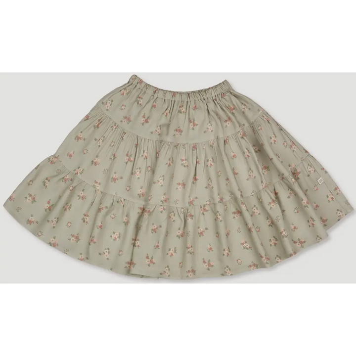 Early Sunday Victoria Skirt - Ditsy Bouquet Jade Print