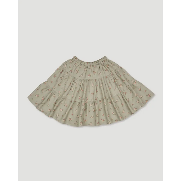 Early Sunday Victoria Skirt - Ditsy Bouquet Jade Print