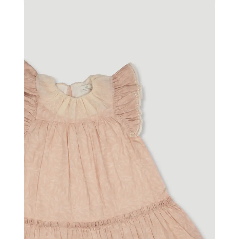 Early Sunday Aurelia Dress - Feather print - 05Y