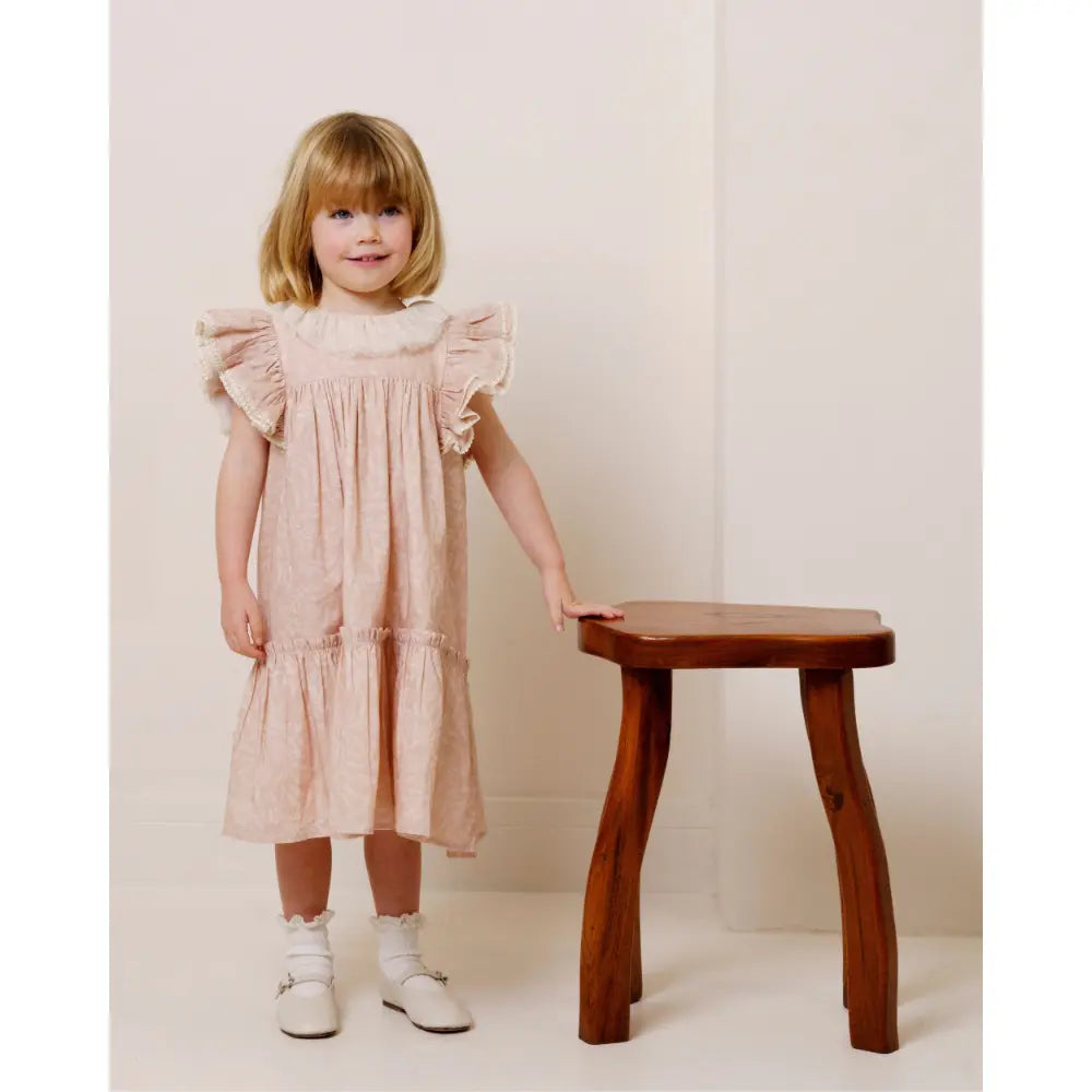Early Sunday Aurelia Dress - Feather print - 04Y