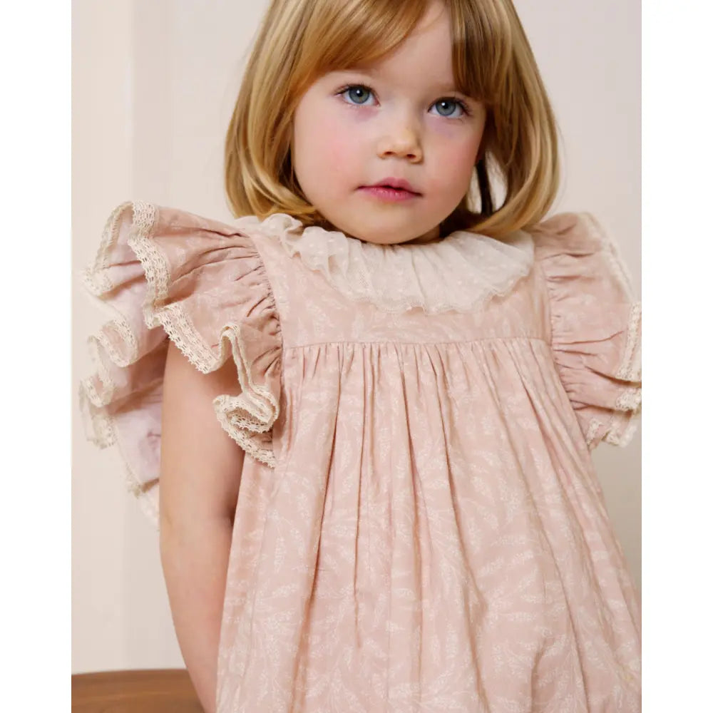 Early Sunday Aurelia Dress - Feather print - 04Y