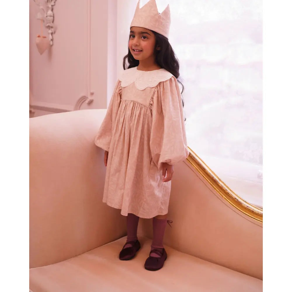 Early Sunday Belle Dress - Feather print - 04Y