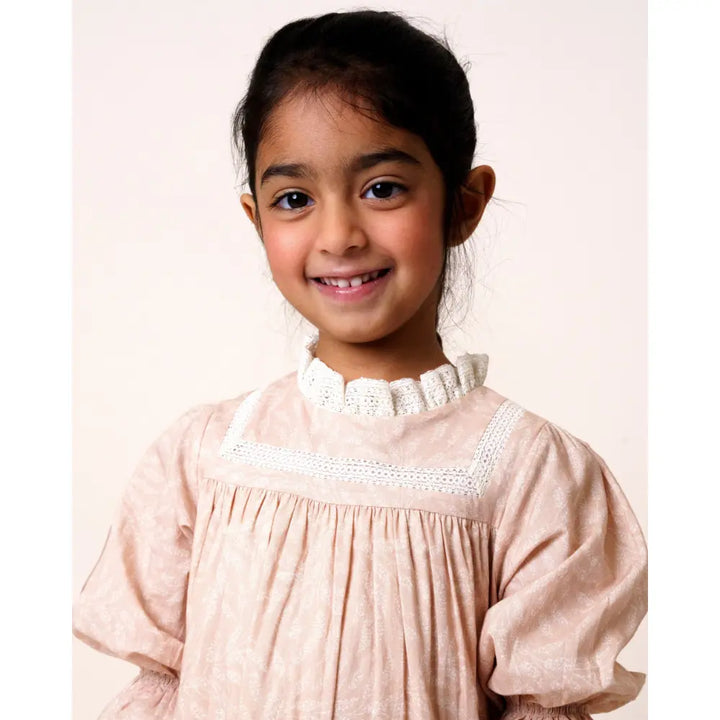 Early Sunday Lilly Dress - Feather print - 04Y