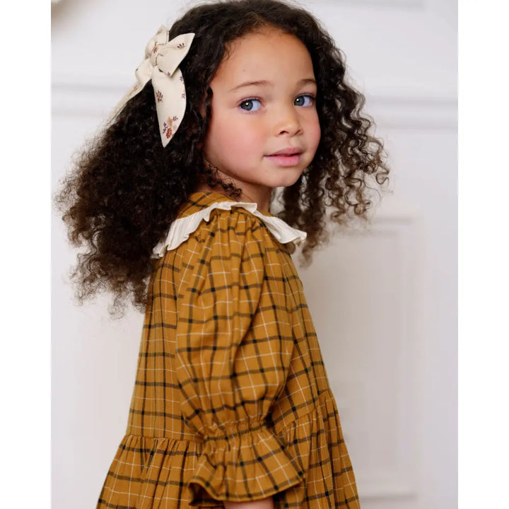 Early Sunday Jacky Dress - Almond Checks - 03Y