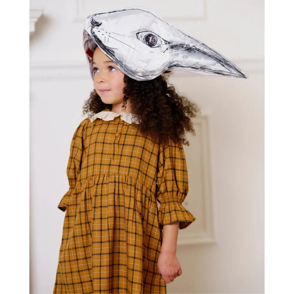 Early Sunday Jacky Dress - Almond Checks - 03Y