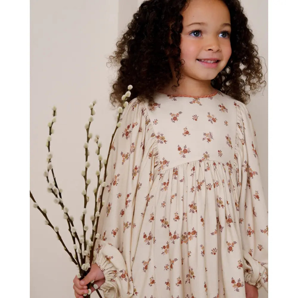 Early Sunday Belle Dress - Ditsy Bouquet Cream print - 03Y
