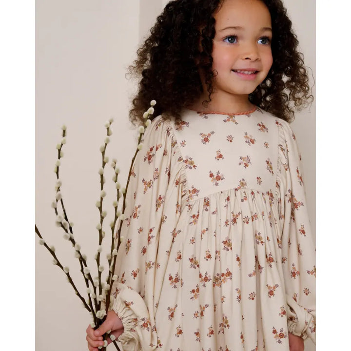 Early Sunday Belle Dress - Ditsy Bouquet Cream print - 03Y