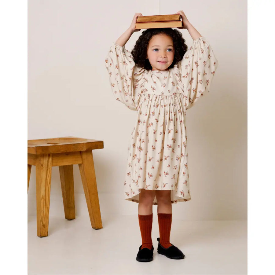 Early Sunday Belle Dress - Ditsy Bouquet Cream Print