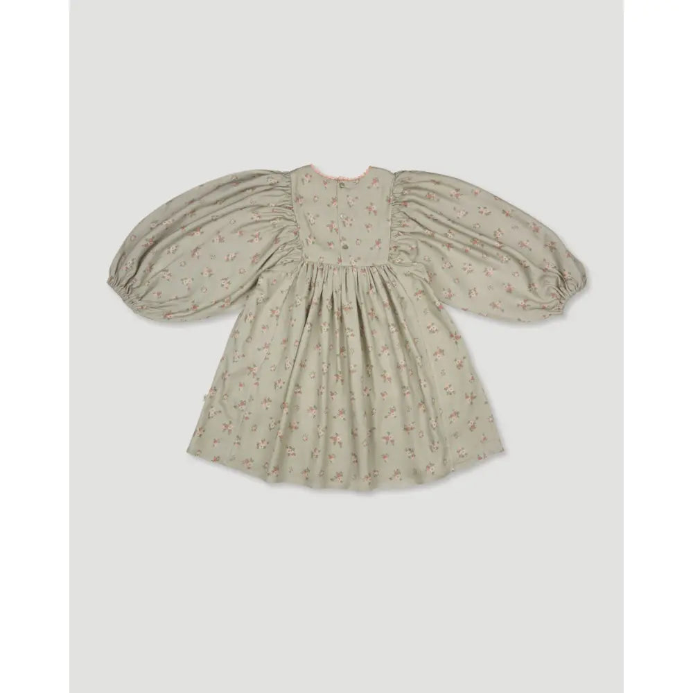 Early Sunday Belle Dress - Ditsy Bouquet Jade print - 04Y