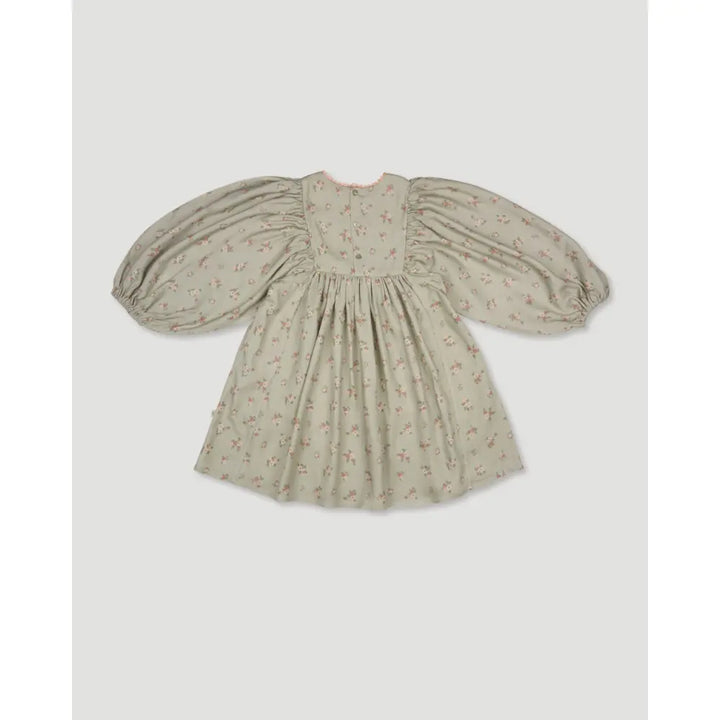 Early Sunday Belle Dress - Ditsy Bouquet Jade print - 04Y