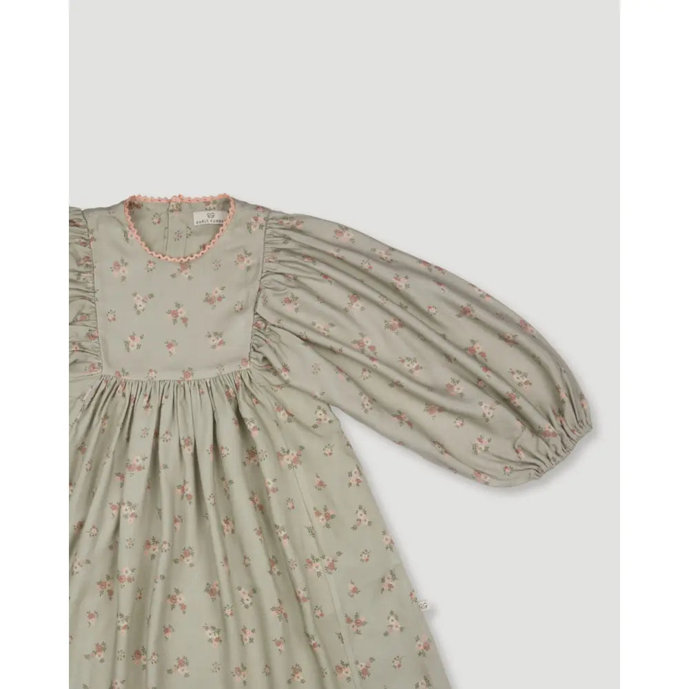 Early Sunday Belle Dress - Ditsy Bouquet Jade print - 04Y