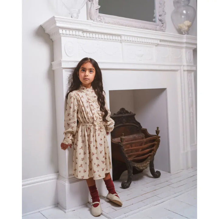 Early Sunday Dawn Dress - Ditsy Bouquet Cream print - 05Y