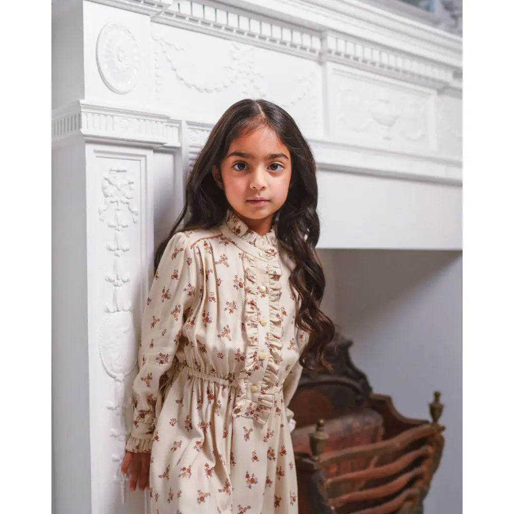 Early Sunday Dawn Dress - Ditsy Bouquet Cream print - 03Y