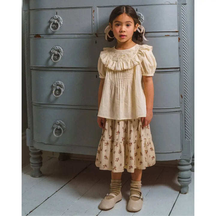 Early Sunday Amelia Blouse - Hazelnut Cream - 02Y