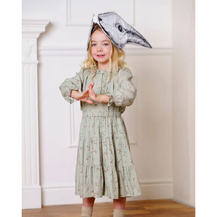 Early Sunday Julianne Blouse - Ditsy Bouquet Jade print - 02Y