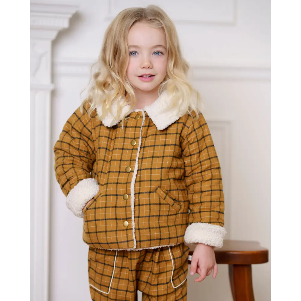 Early Sunday Franka Jacket - Almond Checks - 05Y