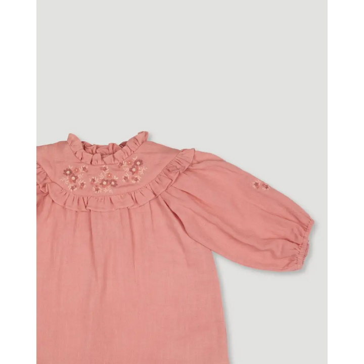 Early Sunday Charlie Baby Dress &amp; Bloomer Set - Rose