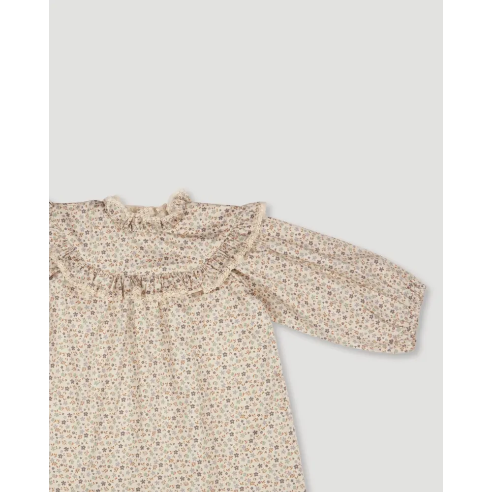 Early Sunday Charlie Baby Dress &amp; Bloomer Set - Miny Flowers Print
