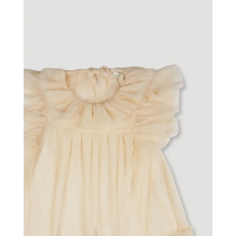 Early Sunday Angel Baby Dress &amp; Bloomer - Hazelnut Cream
