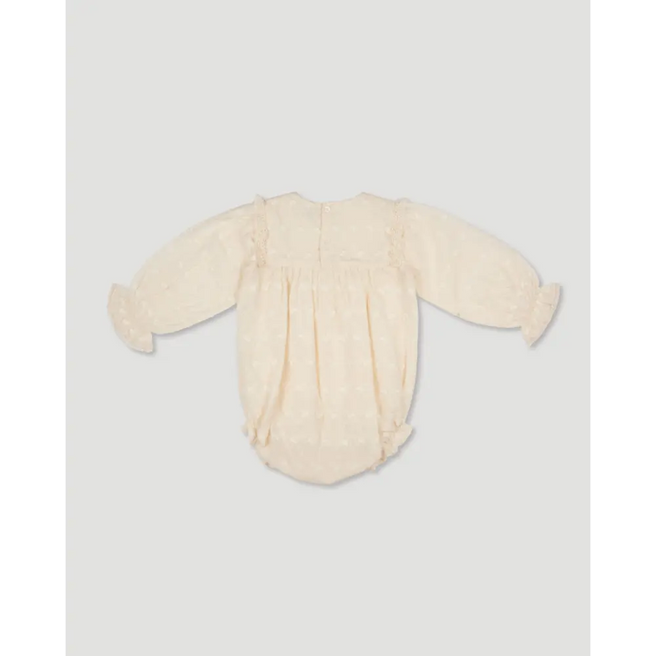 Early Sunday Dolly Baby Bubble Romper - Hazelnut Cream