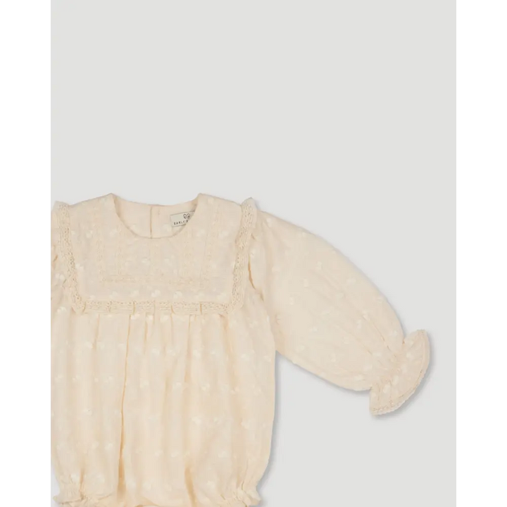 Early Sunday Dolly Baby Bubble Romper - Hazelnut Cream