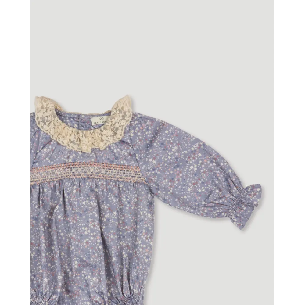 Early Sunday Ellie Baby Bubble Romper - Celestial print
