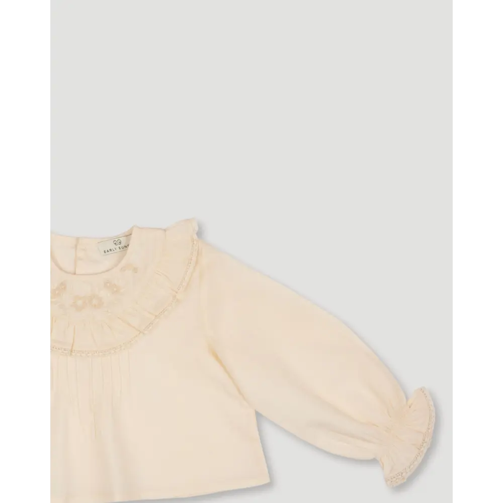 Early Sunday Amy Baby Blouse &amp; Bloomer Set - Hazelnut Cream &amp; Mini Flowers print