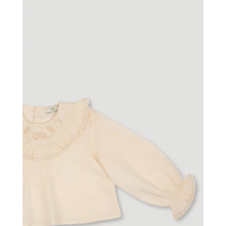 Early Sunday Amy Baby Blouse &amp; Bloomer Set - Hazelnut Cream &amp; Mini Flowers print