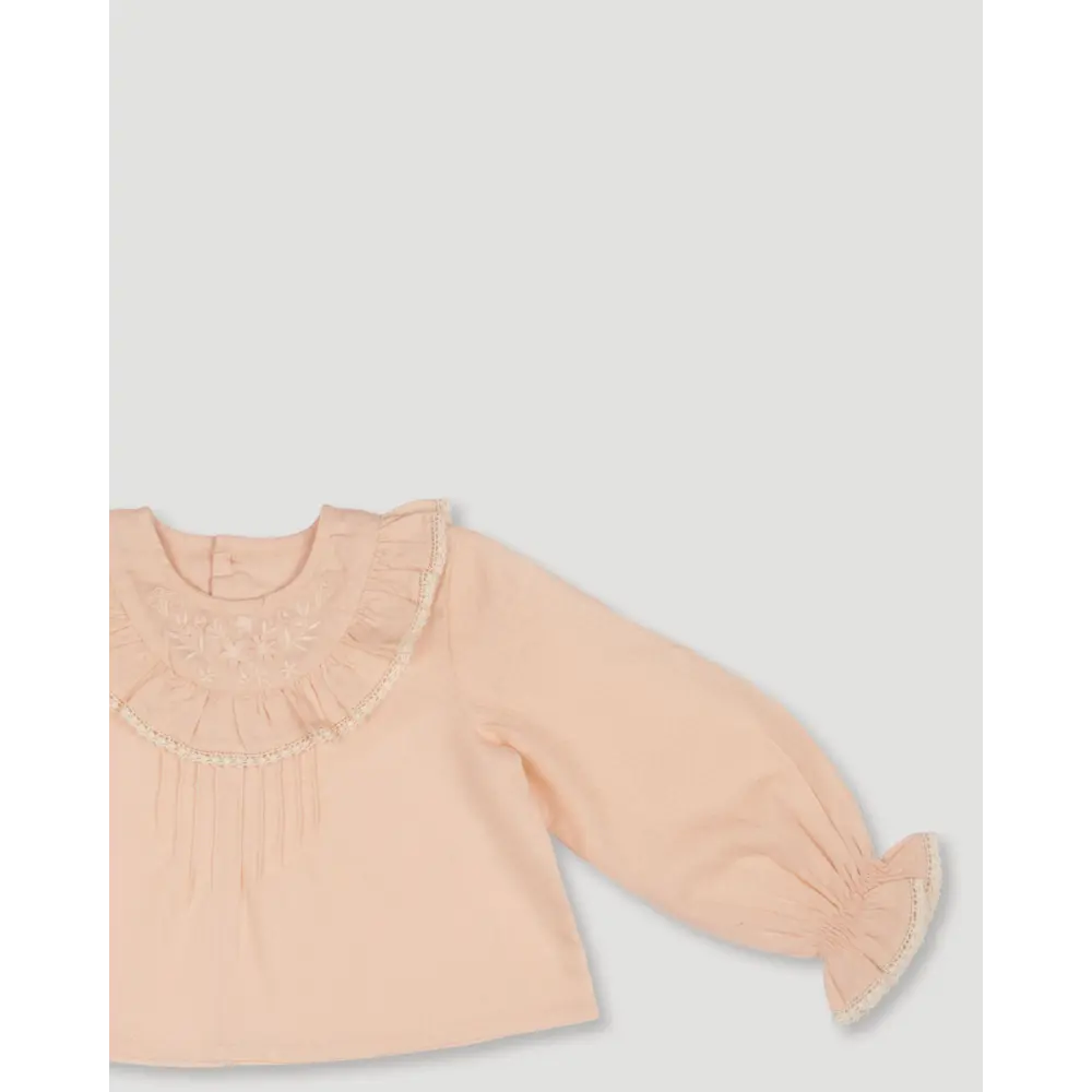 Early Sunday Amy Baby Blouse &amp; Bloomer Set - Nude &amp; Celestial Print