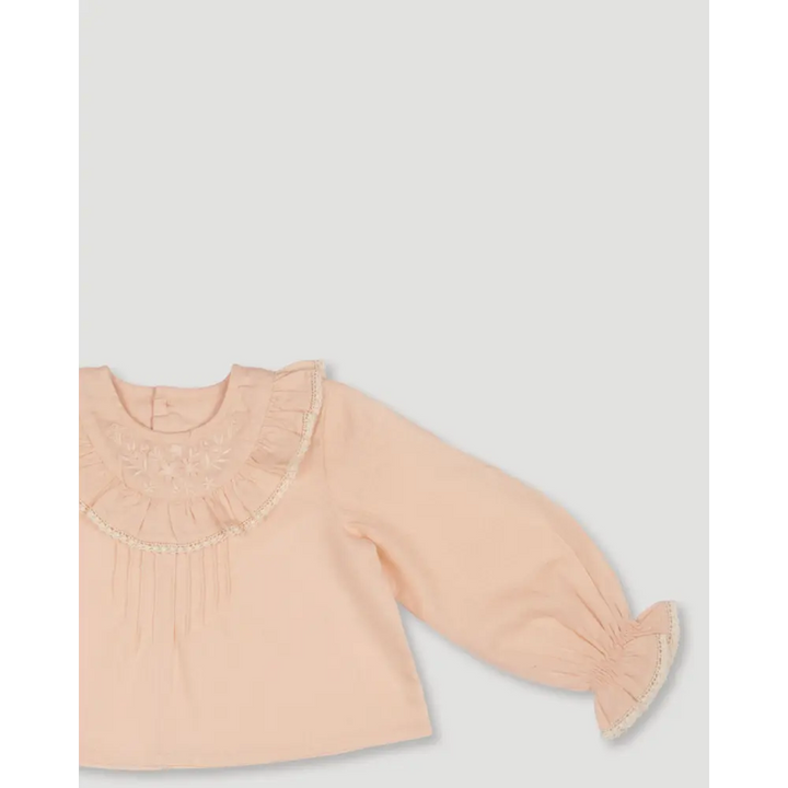 Early Sunday Amy Baby Blouse &amp; Bloomer Set - Nude &amp; Celestial Print