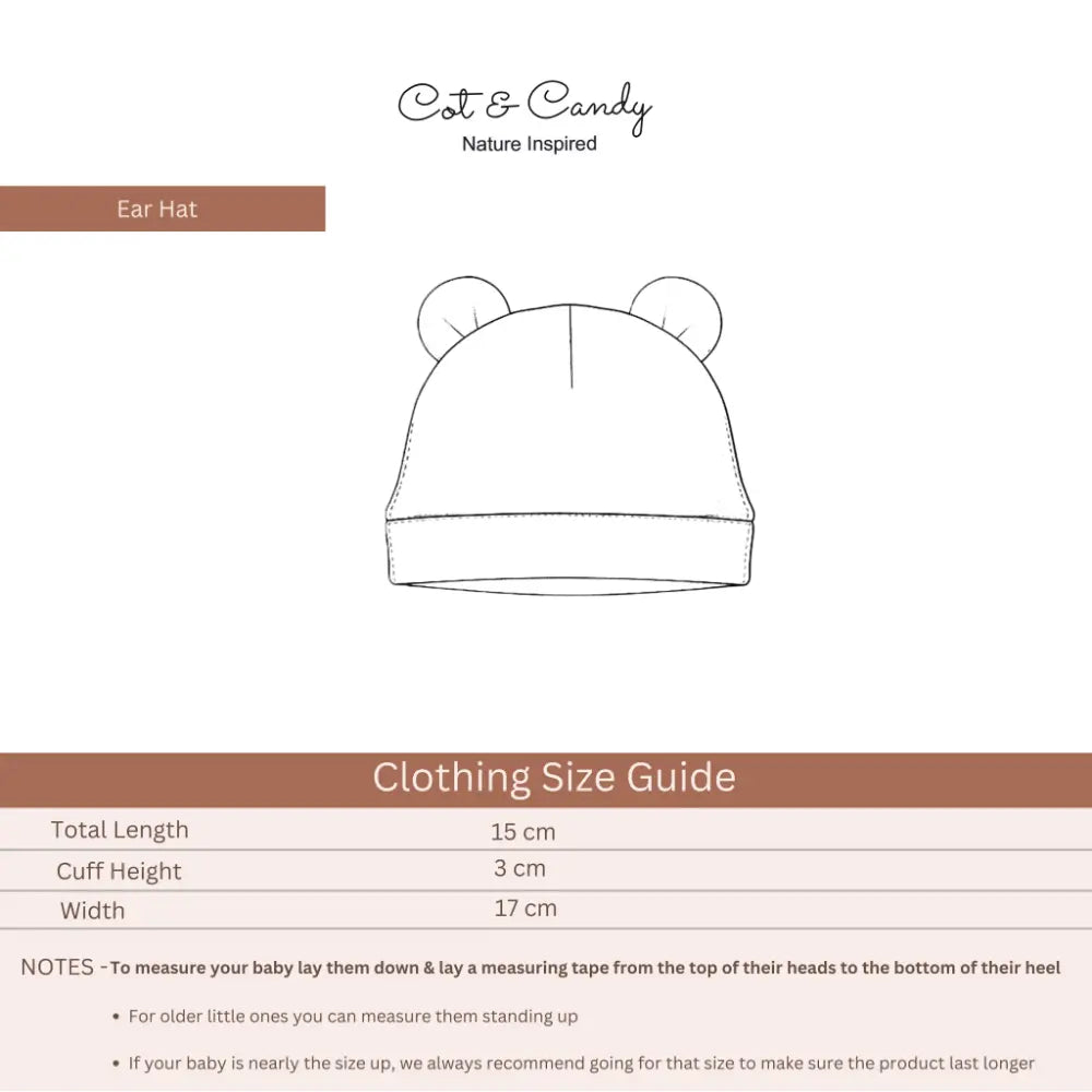 Cot &amp; Candy Organic Ear Hat - Tiny Twinkle