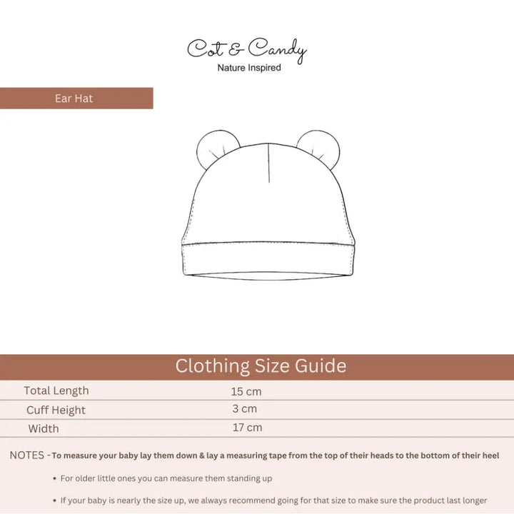 Cot &amp; Candy Organic Ear Hat - Tiny Twinkle