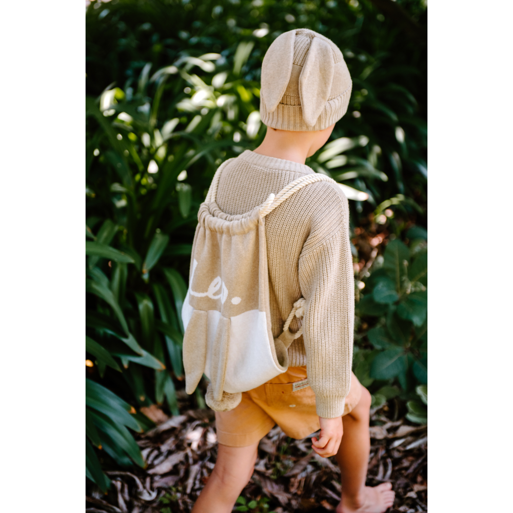 NamelyCo Bunny Beanie - Light Camel
