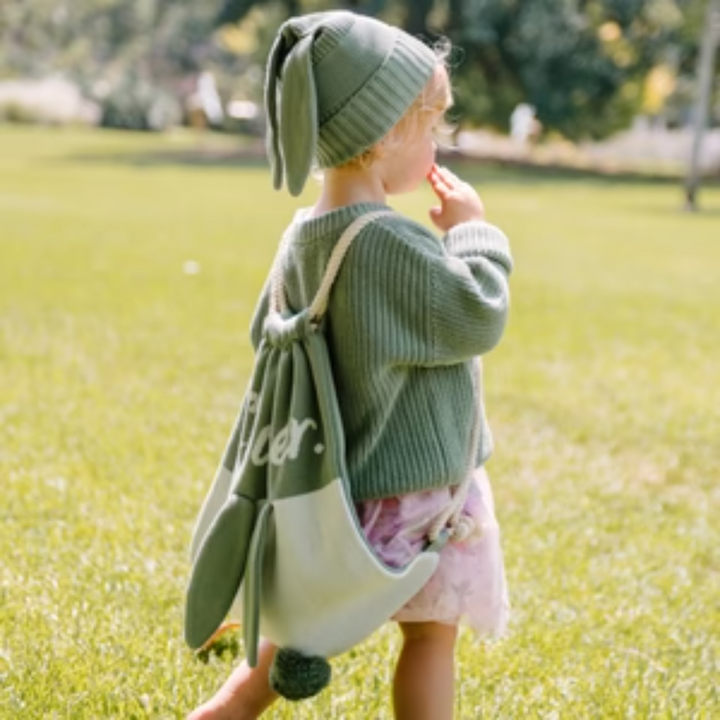 NamelyCo Bunny Beanie -Lily Pad