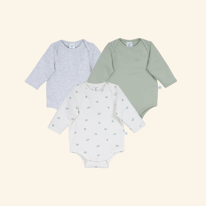 Tiny Twig Easyneck Sage Bodysuit Set - Multi (Pack of 3)