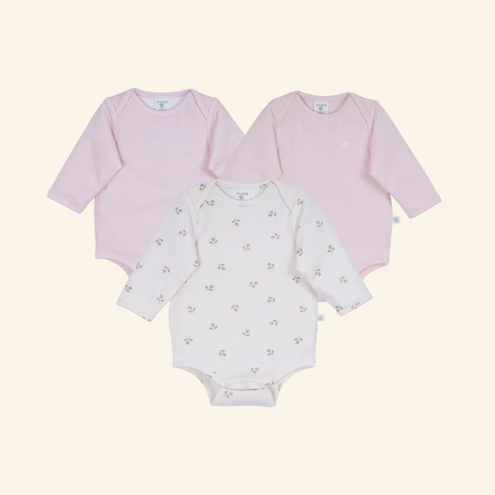Tiny Twig Easyneck Blush Bodysuit Set - Multi (Pack of 3)