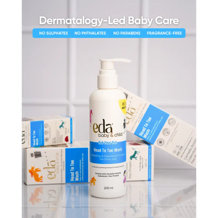 Eda Baby &amp; Child Rub Your Bub Head to Toe Body Wash for Kids | Gentle Daily Cleanse for Hair and Skin with Mild Formula Suitable for All Baby Skin Types