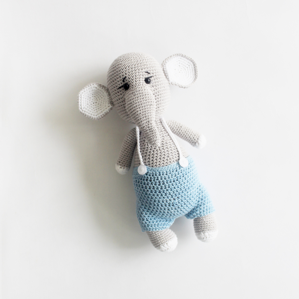 The Tiny Trove Crochet Toys - Eli the Elephant