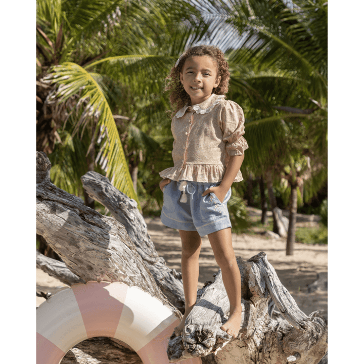 Early Sunday Iris Blouse - Garden Flower