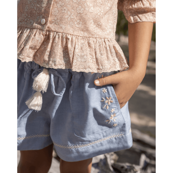 Early Sunday Iris Blouse - Garden Flower