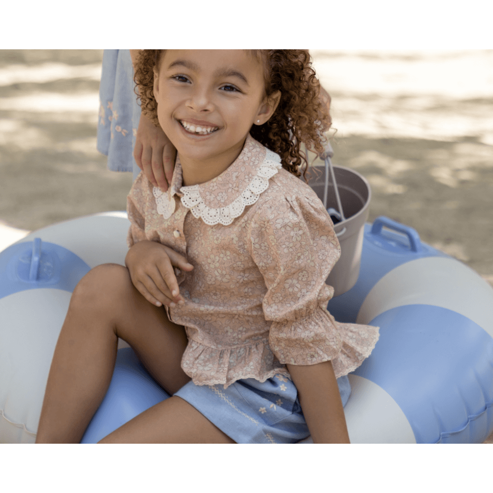 Early Sunday Iris Blouse - Garden Flower