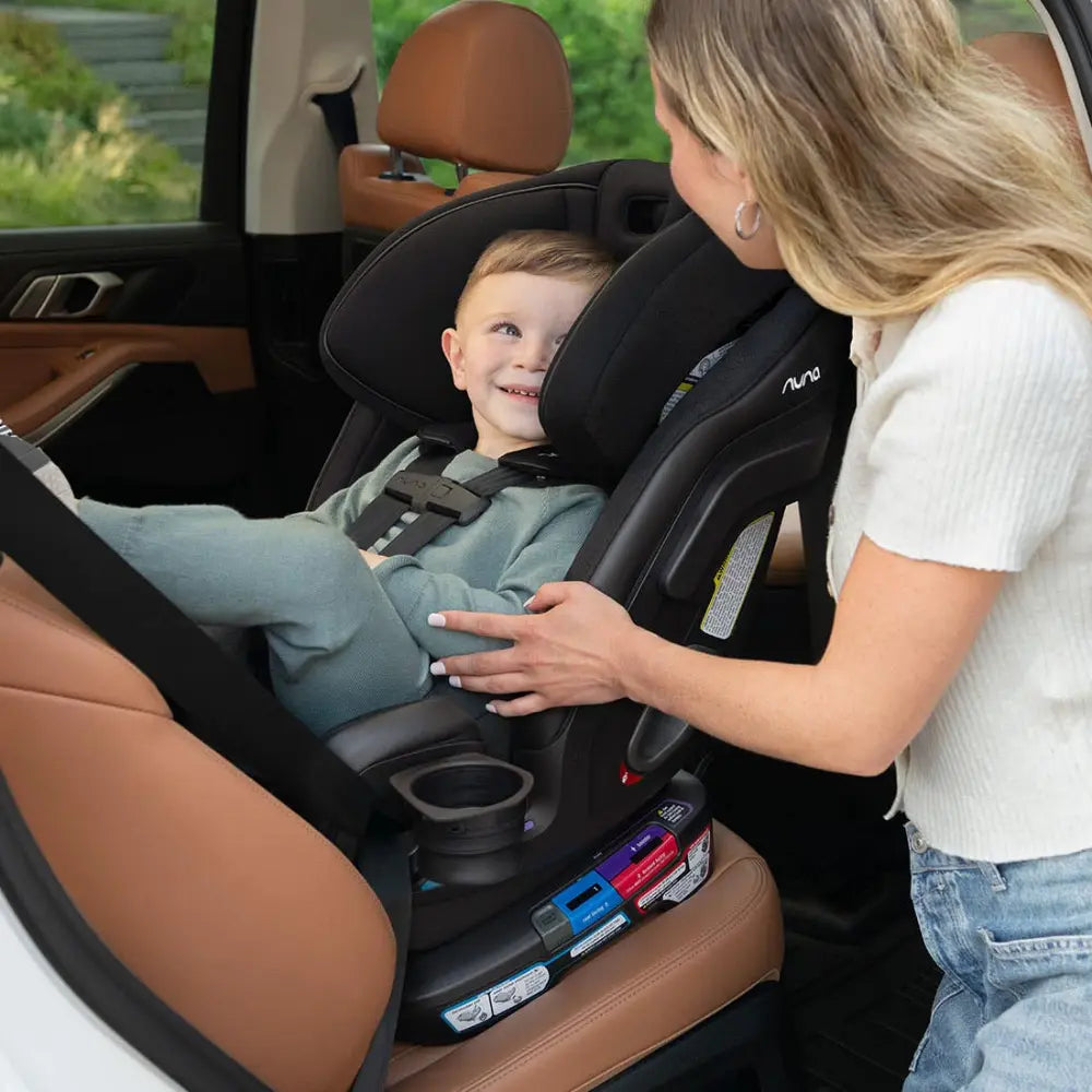 Nuna Exec Next-Car Seat|Front &amp; Rear Facing|Aeroflex Side Impact Protection|0M+|Upto 55Kg|Caviar