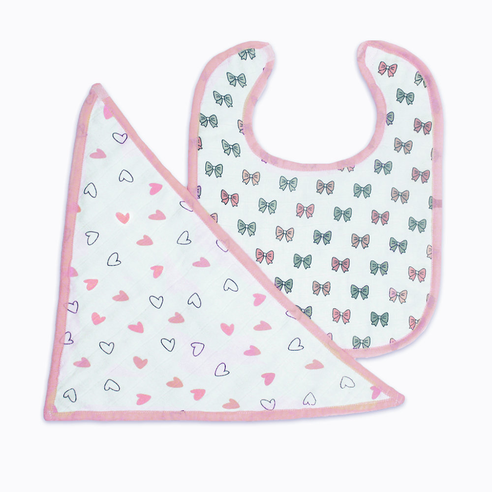 The White Cradle Baby Feeding Bibs - (Set of 2)