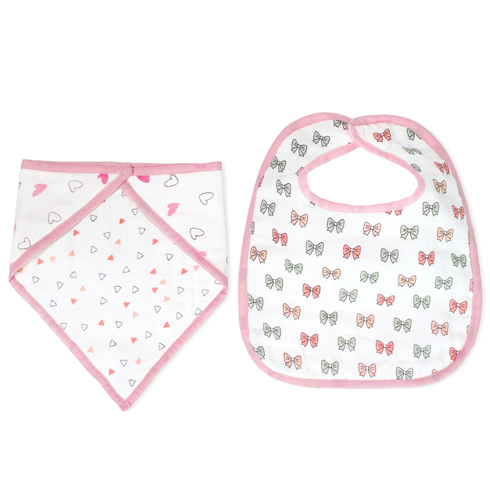 The White Cradle Baby Feeding Bibs - (Set of 2)