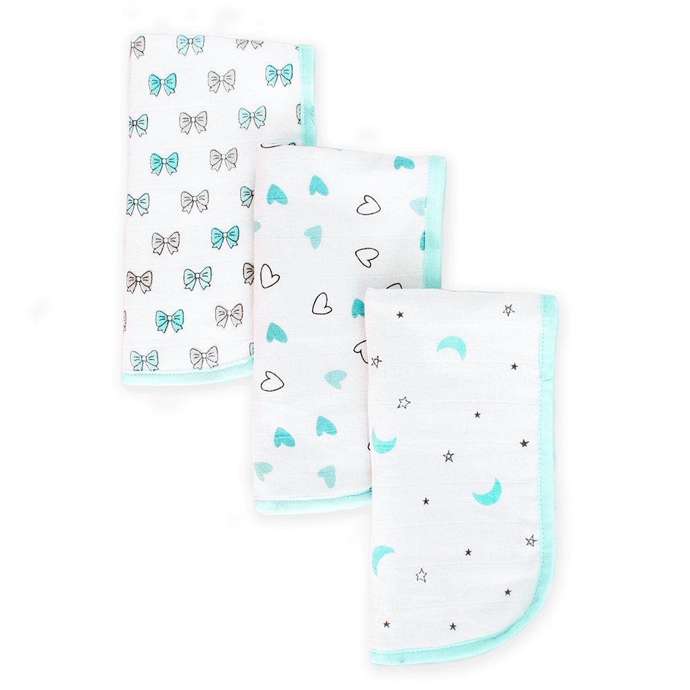 The White Cradle Burp Cloth - (Pack of 3)