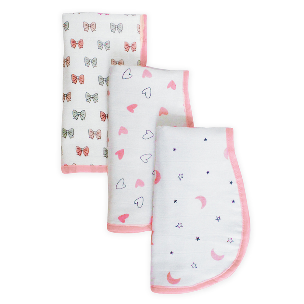 The White Cradle Burp Cloth - (Pack of 3)