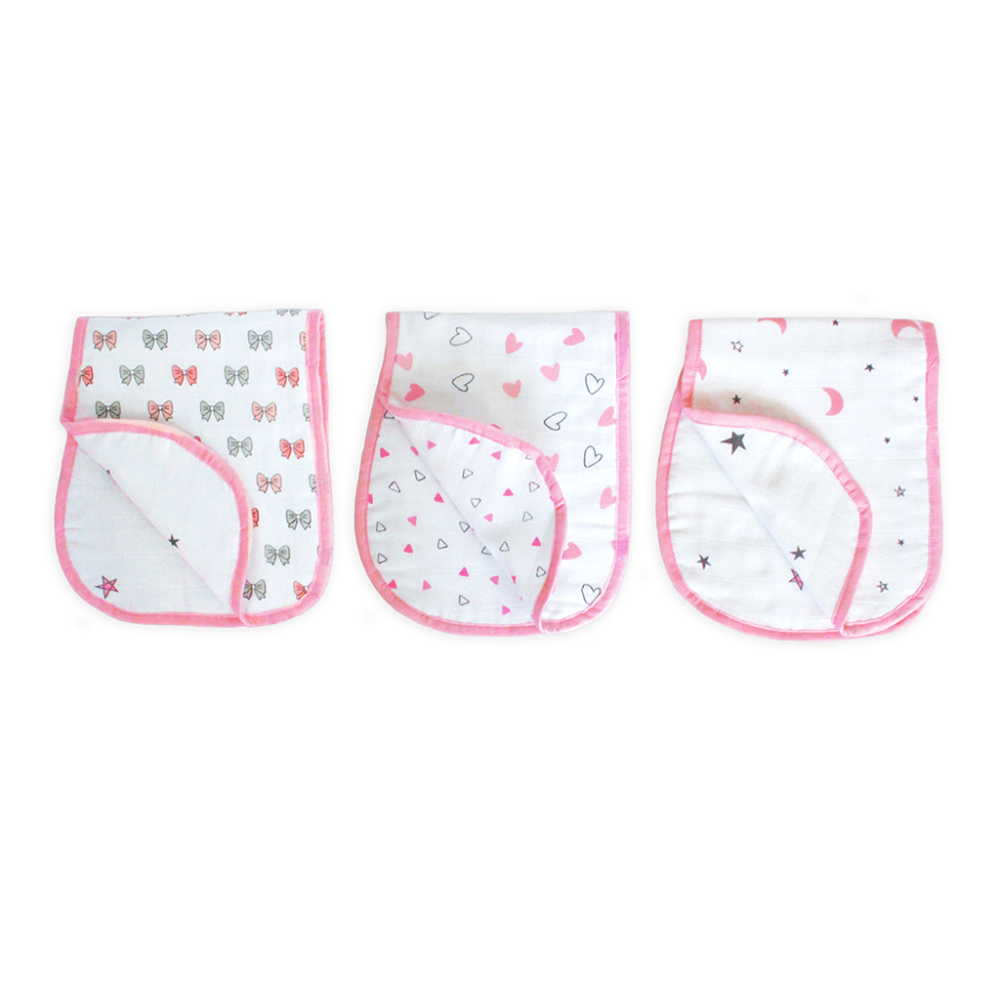 The White Cradle Burp Cloth - (Pack of 3)