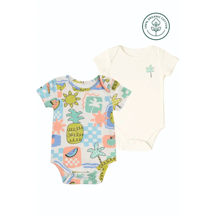 Furr Balls Popsicles 2 pack Organic Cotton Bodysuits