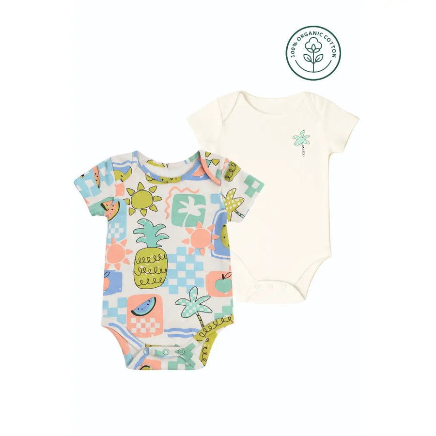 Furr Balls Popsicles 2 pack Organic Cotton Bodysuits