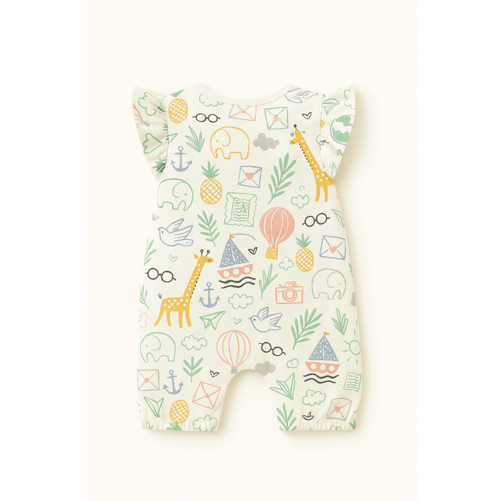 Furr Balls Globe Trotter Organic Cotton Bodysuits - Pack of 2